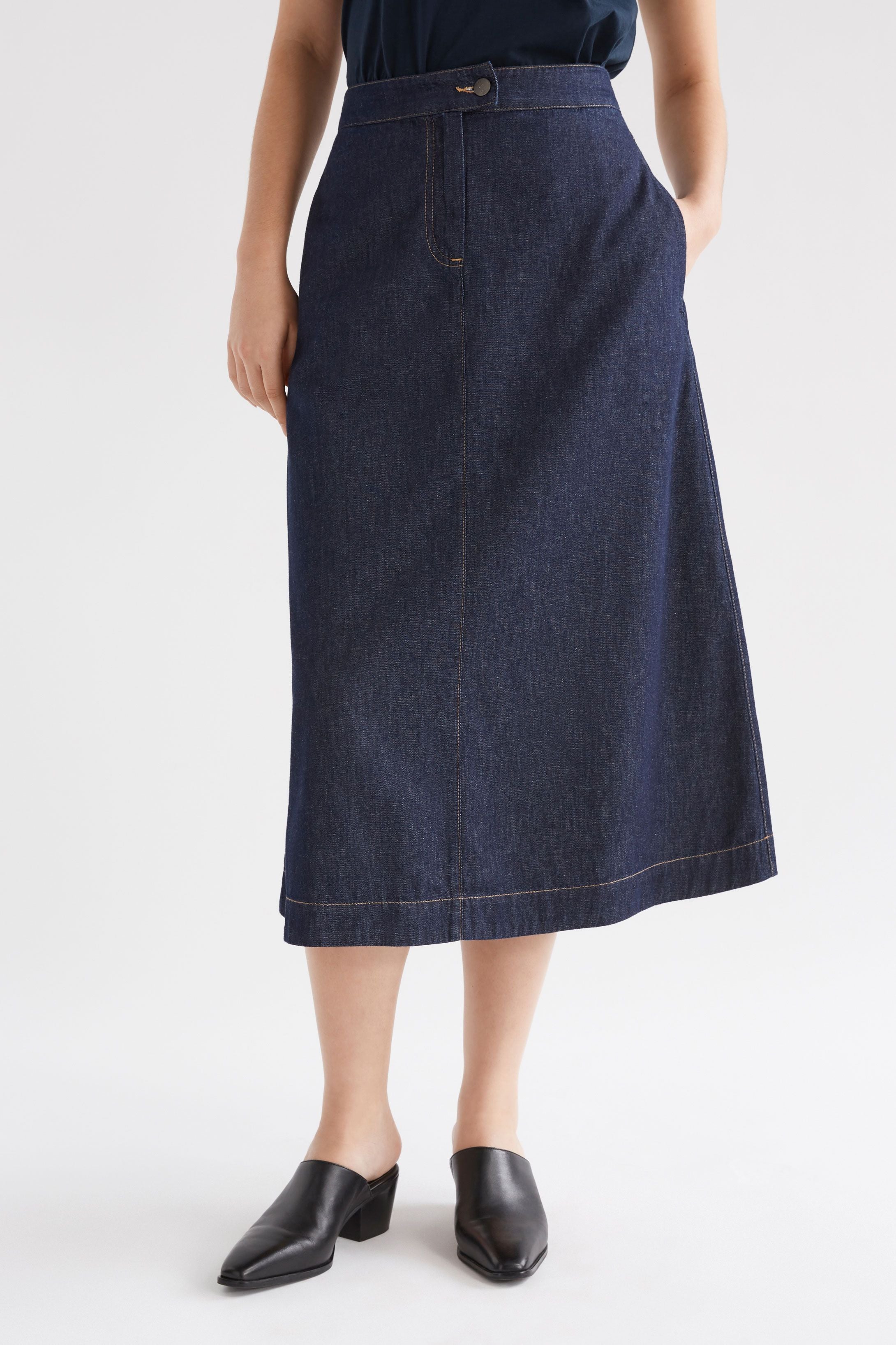 Denym Skirt- Authentic Blue Wash