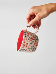 Ditsy Mug- Raspberry