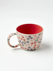 Jones & Co Ditsy Mug in Raspberry