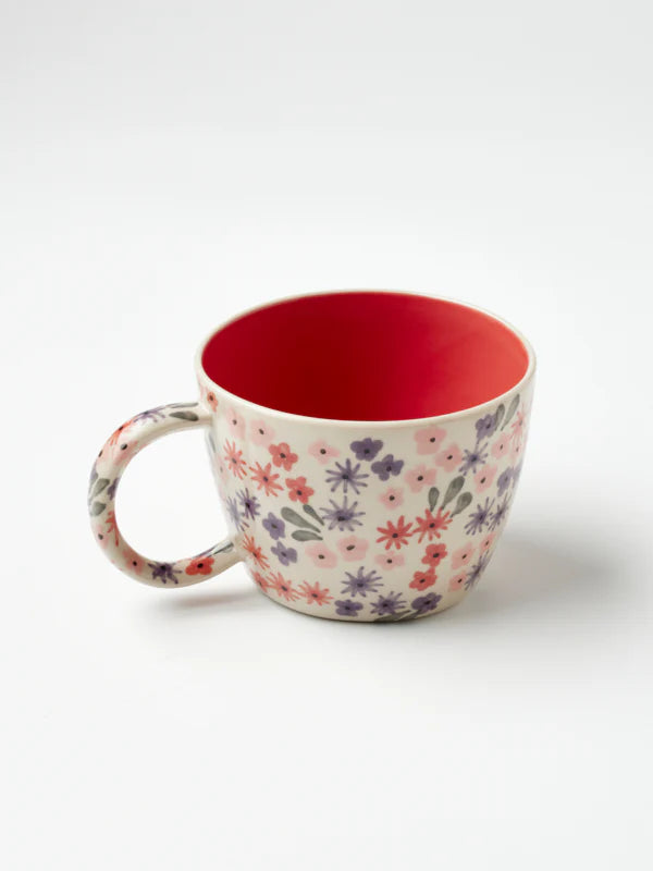 Jones & Co Ditsy Mug in Raspberry