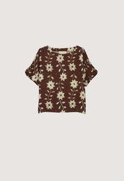 Dolman Top- Ochre Flower