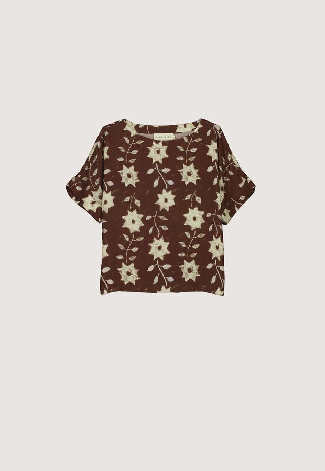 Dolman Top- Ochre Flower