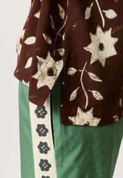 Dolman Top- Ochre Flower