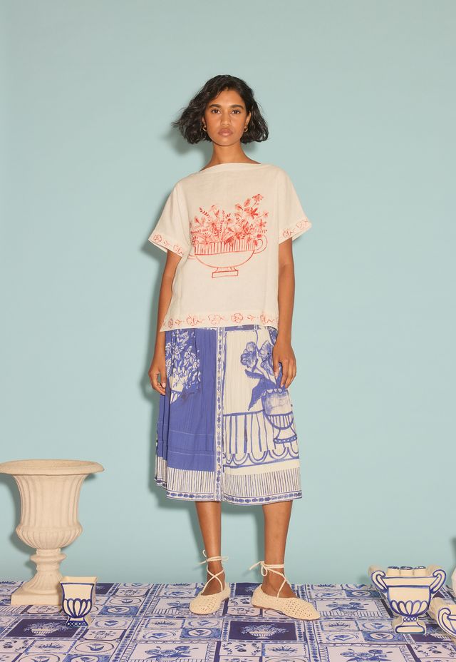 Dolman Top- Red Vase