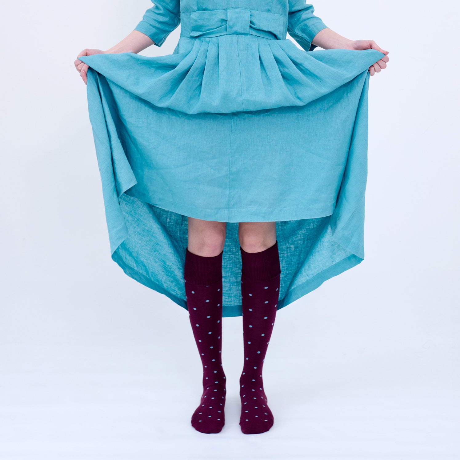 Dotty Long Socks- Cotton