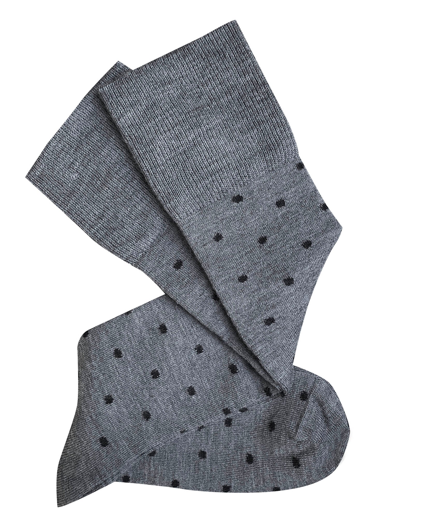 Dotty Long Wool Socks- Assorted Colours