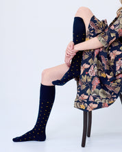 Dotty Long Socks- Cotton