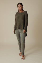 Talamaya Driftaway Pullover-Dusky Olive