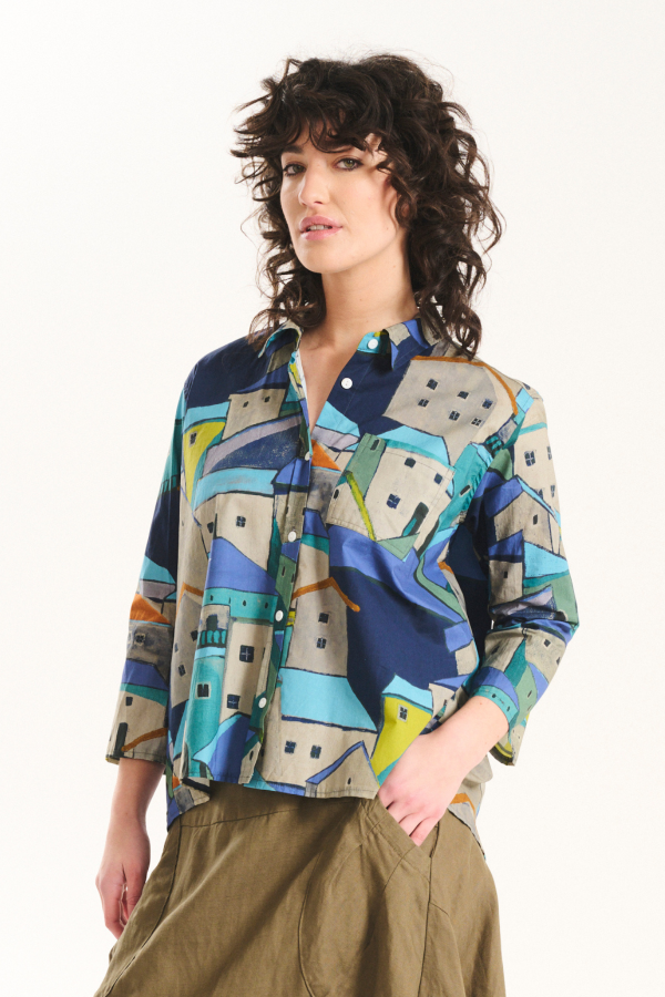 Pueblito Shirt- Blue
