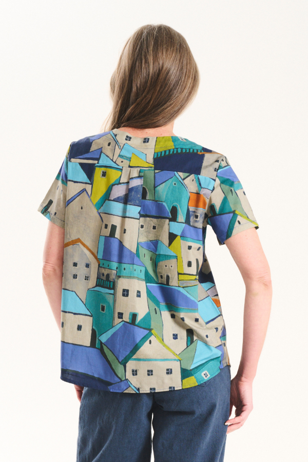 Pueblito Top- Blue