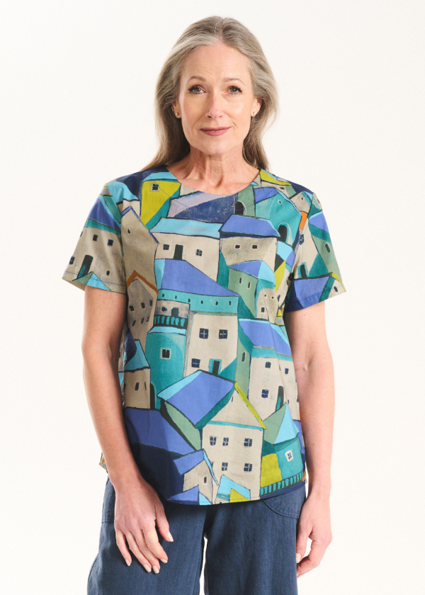 Olga de Polga Pueblito Cotton Top in Blue