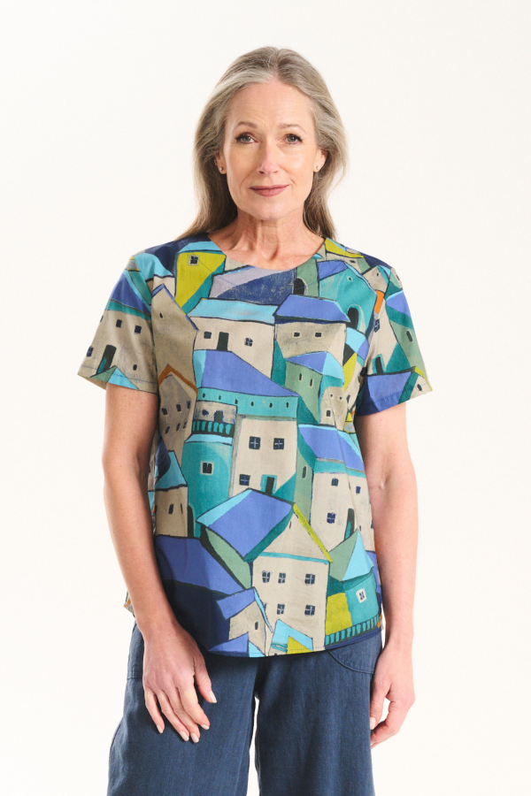 Olga de Polga Pueblito Cotton Top in Blue
