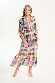 Olga de Polga Tessera Robe Dress in Blush Cotton Voile
