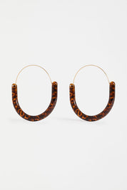 Aki Hoop Earring-Tortoiseshell Speckle