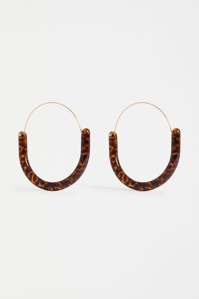 Aki Hoop Earring-Tortoiseshell Speckle