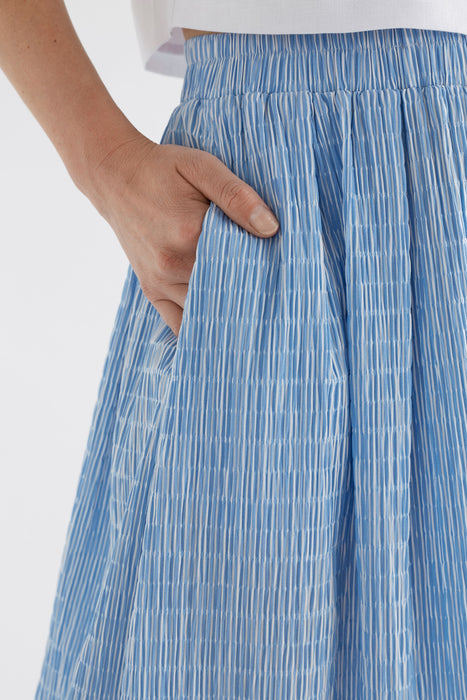 Bekk Skirt- Blue & White Stripe