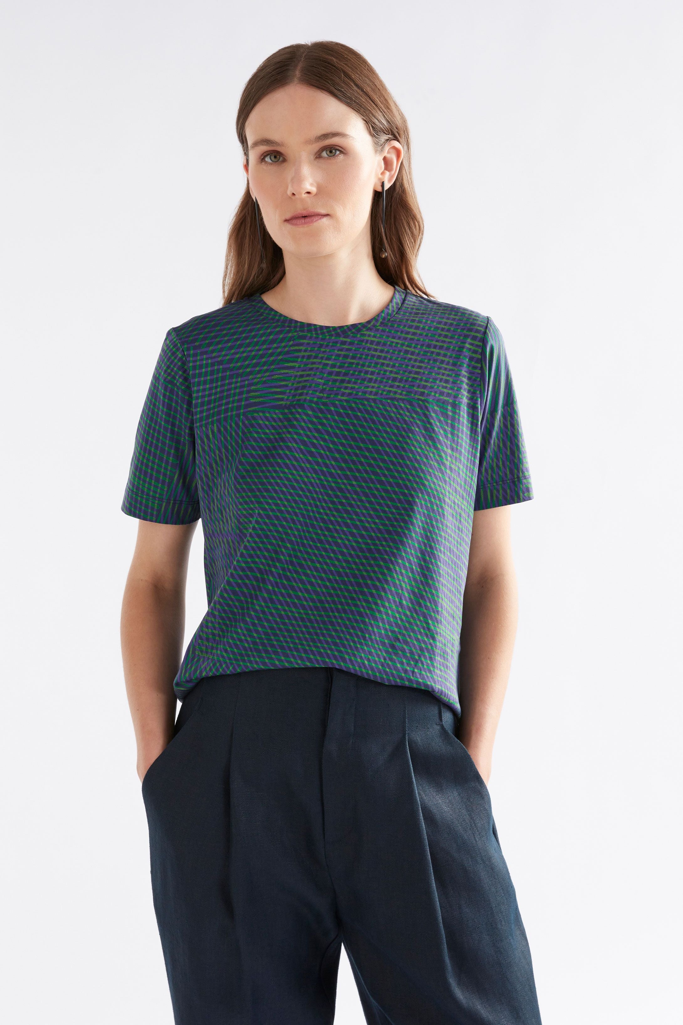 ELK Hanen Tshirt in Lineal Print