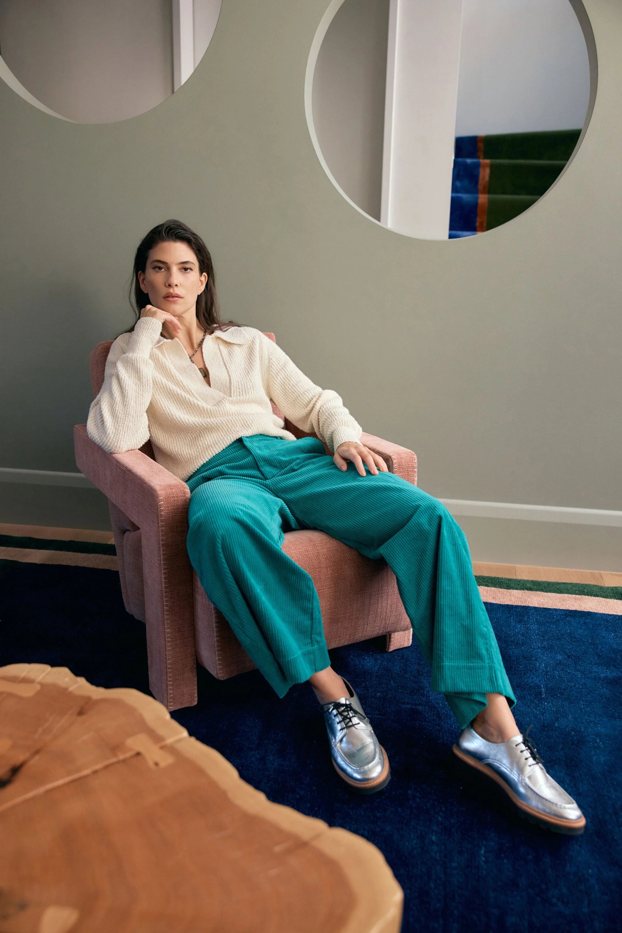 ELK Res Cord Pant in Island Green