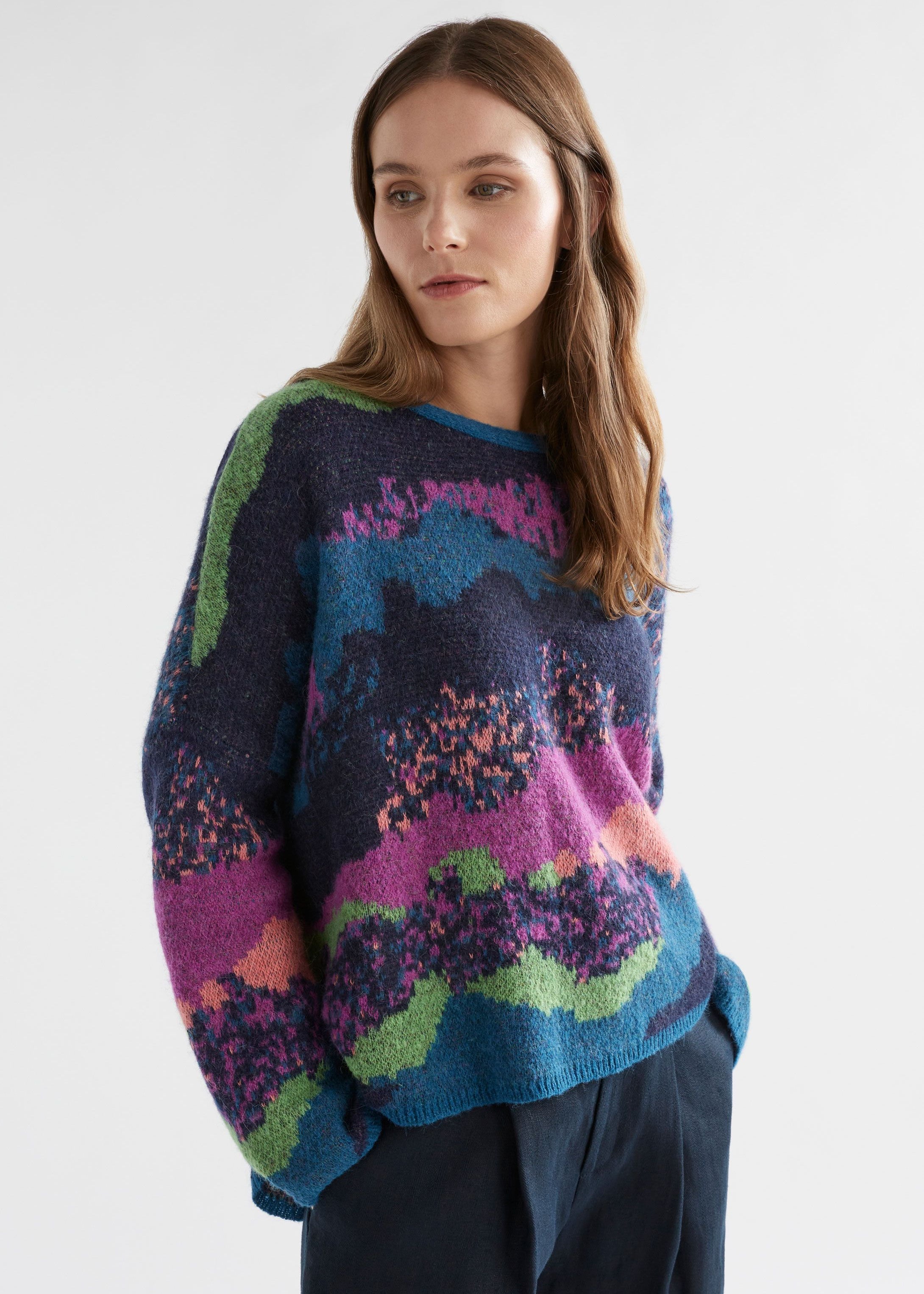 ELK Sprache Sweater in Multi Jacquard