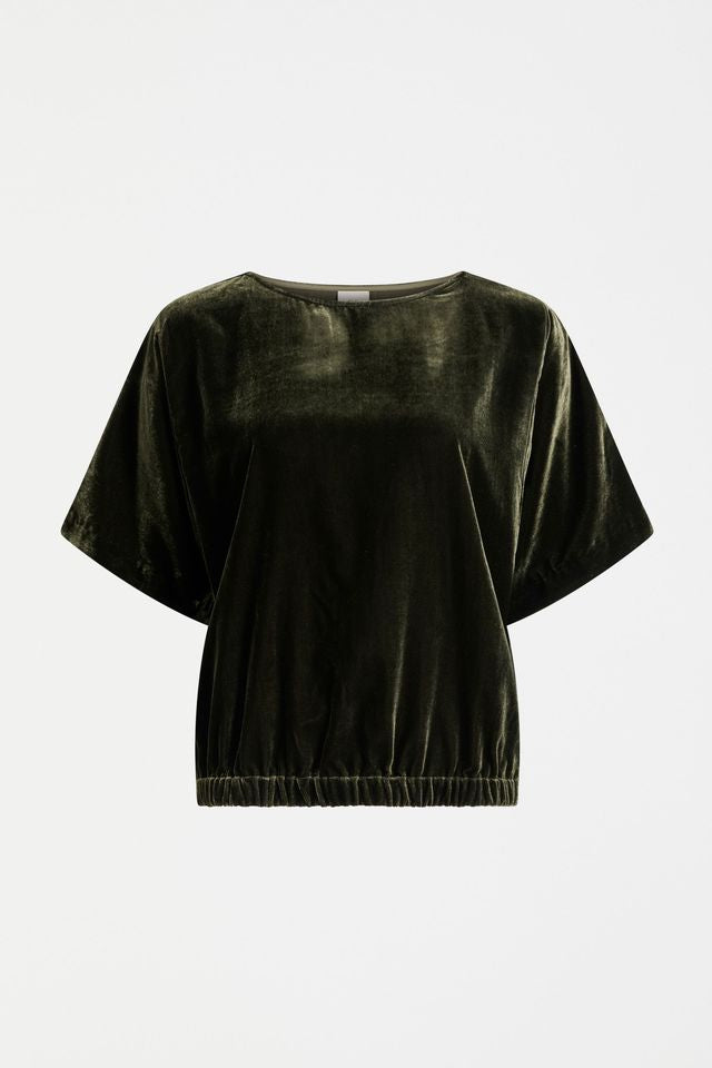 Suuri Gathered Top- Olive