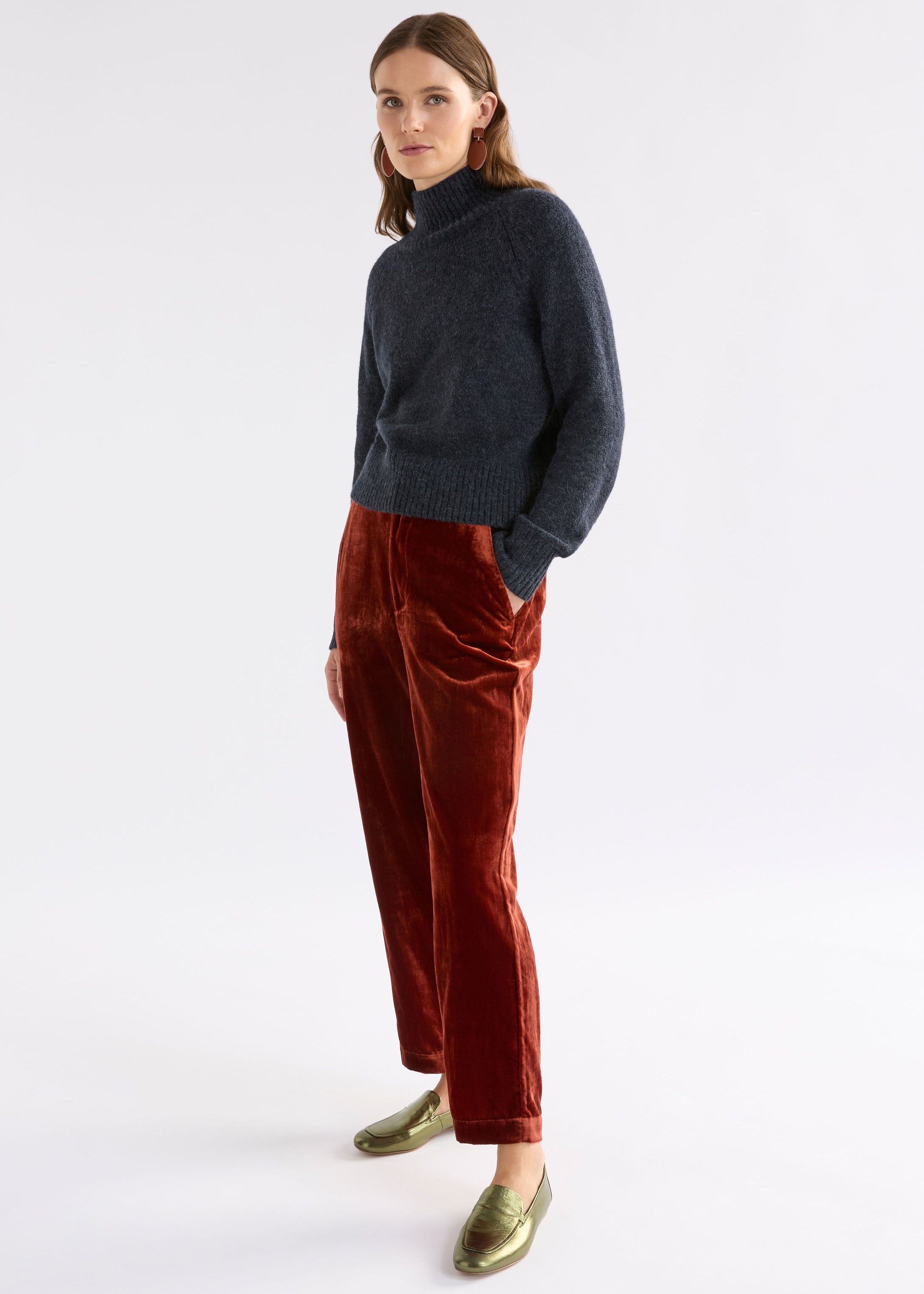 ELK Suuri Velvet Pants in Spice