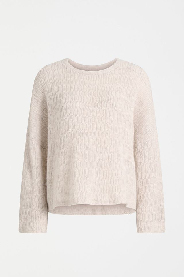 Agna Pattern Sweater- Ecru