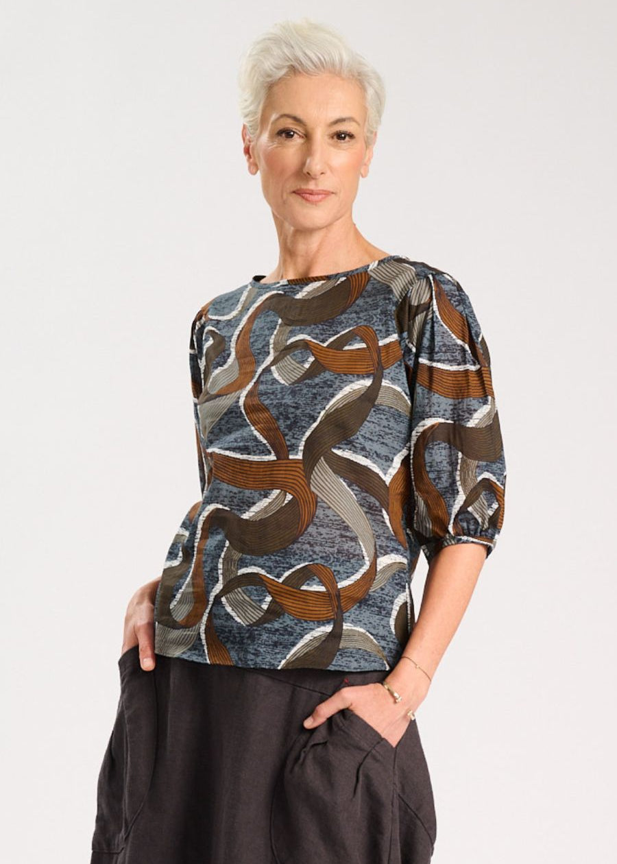 Olga De Polga Eclipse Blouse in Ash