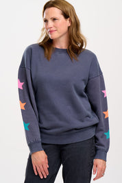 Edie Relaxed Sweat- Star Sleeve