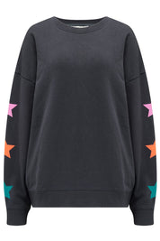 Edie Relaxed Sweat- Star Sleeve