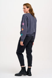 Edie Relaxed Sweat- Star Sleeve