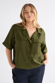 ELK Eine Shirt in Bright Olive
