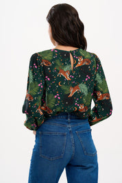 Elaina Blouse- Tiger Palm