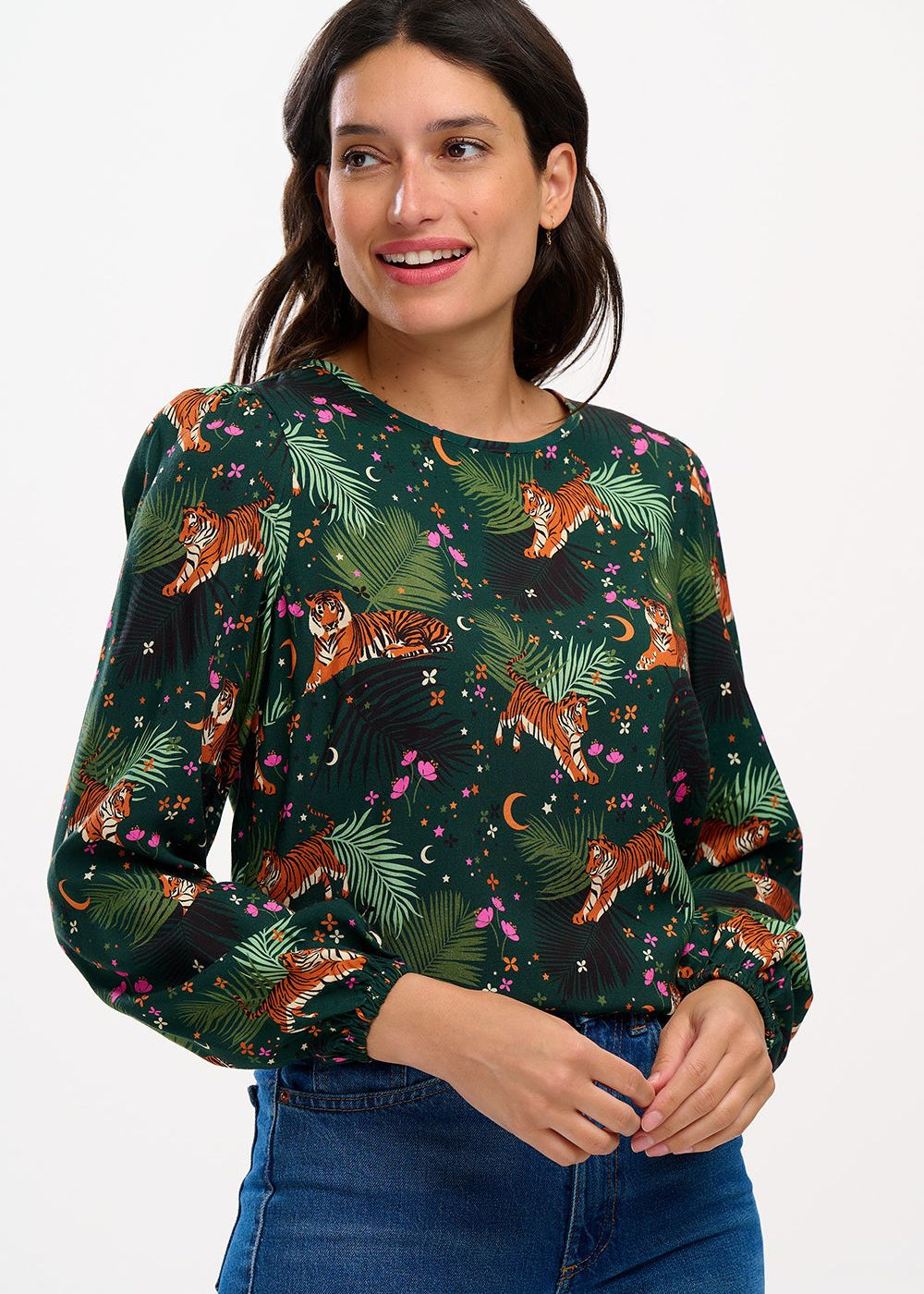 Sugarhill Brighton Elania Blouse in Tiger Park Print