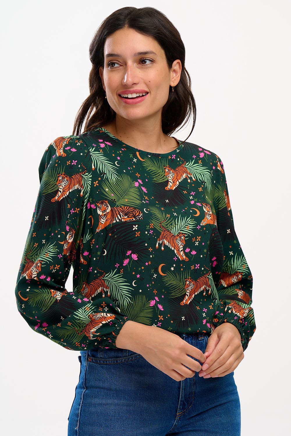 Sugarhill Brighton Elania Blouse in Tiger Park Print