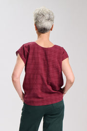 Elara Two-way Tee- Mulberry
