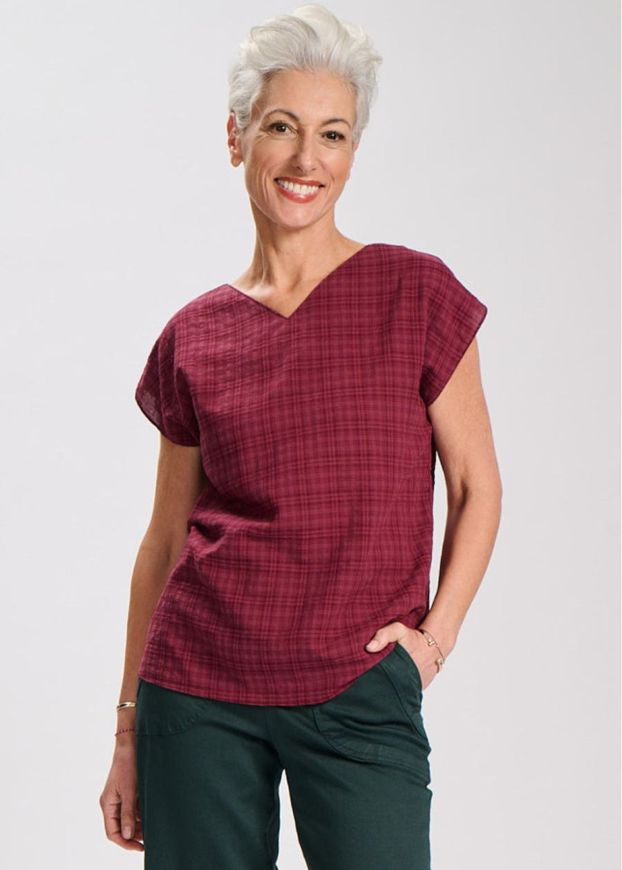 Olga de Polga Elara Two-way Tee in Mulberry
