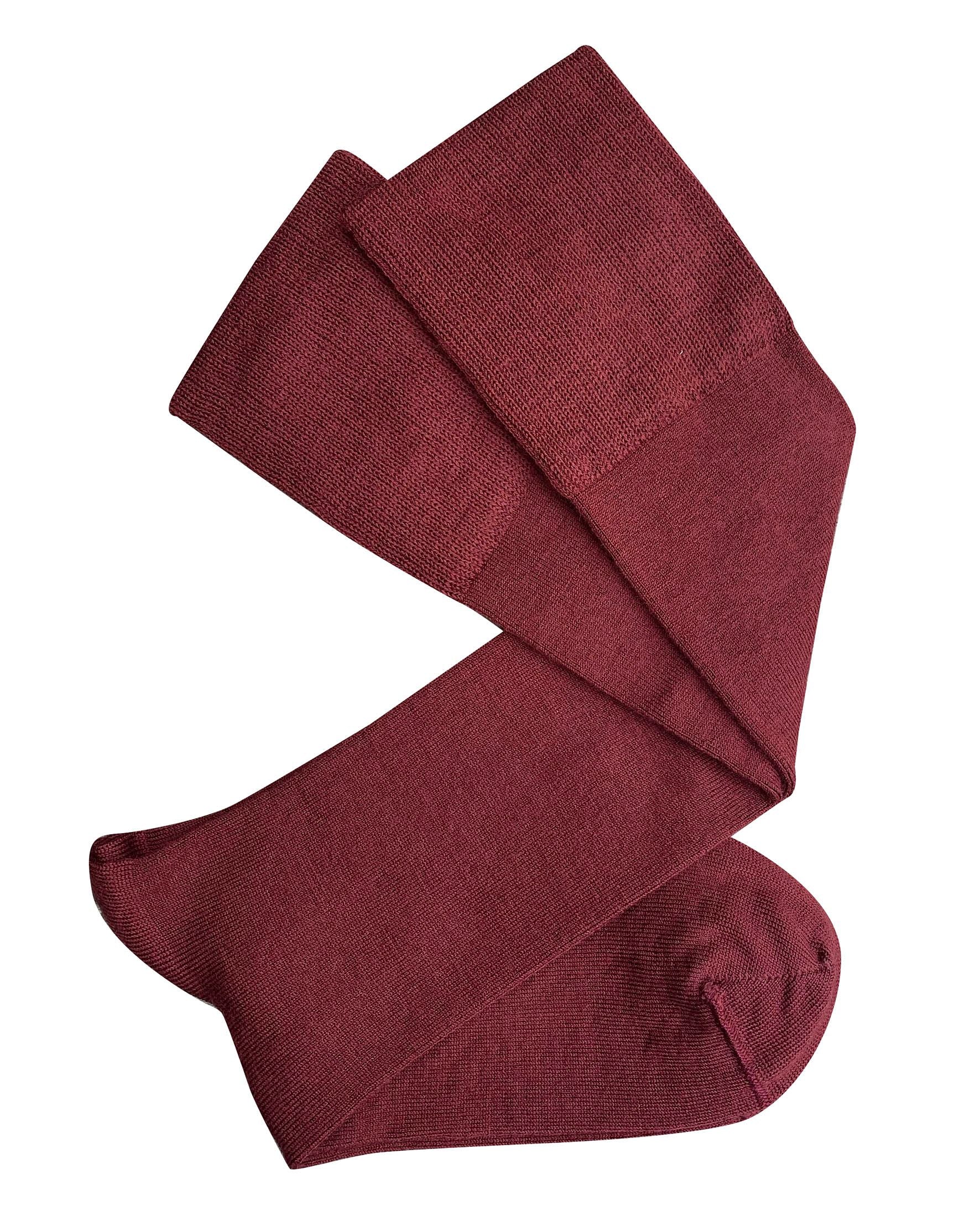 Tightology Element Merino Wool Socks in Burgundy