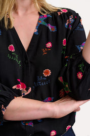 Elkie Blouse- Rainbow Folk Bird