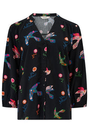Elkie Blouse- Rainbow Folk Bird