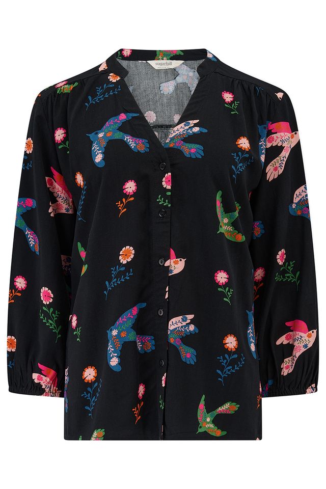 Elkie Blouse- Rainbow Folk Bird