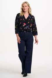 Sugarhill Brighton Elkie Blouse Rainbow Folk Bird Print