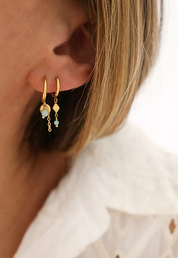 16mille Emery Gold & Amazonite Earringse