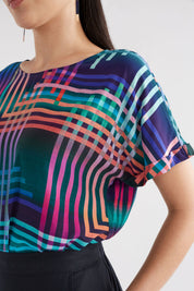 Eryn Top- Navy Ligheten Print