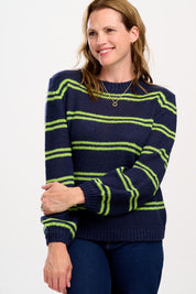 Sugarhill Brighton Essie Jumper in Navy Double Stripe