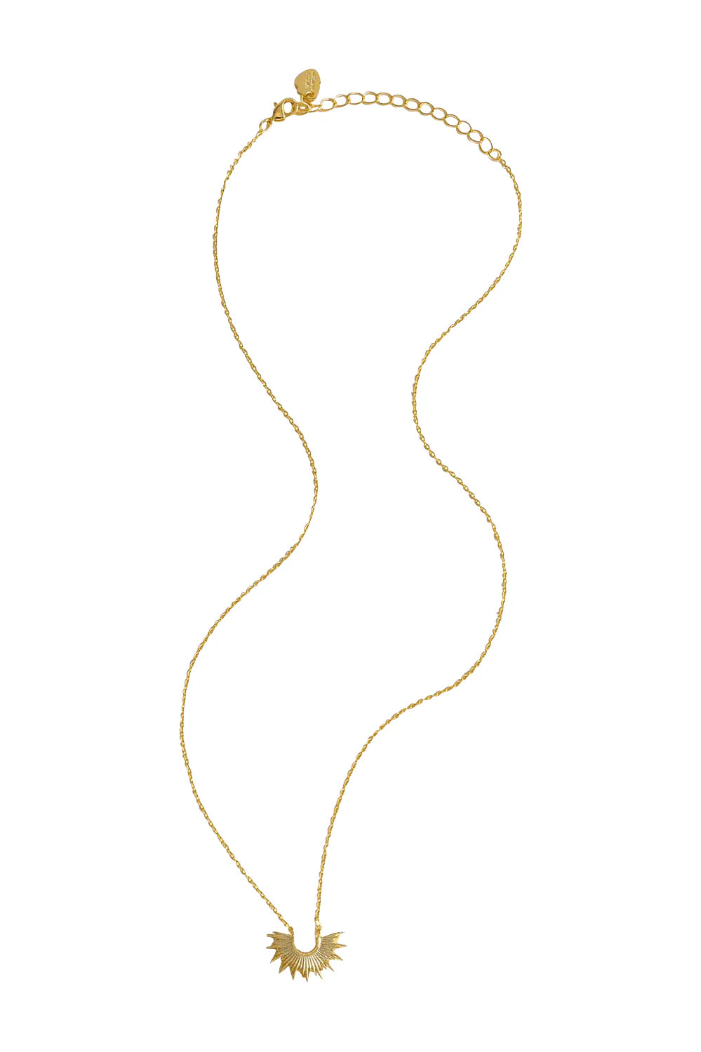 Half Sunburst Necklace-Gold