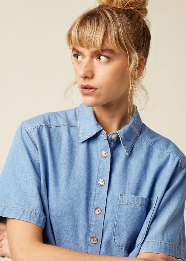 King Louie Evelina Blouse Festa Light Denim