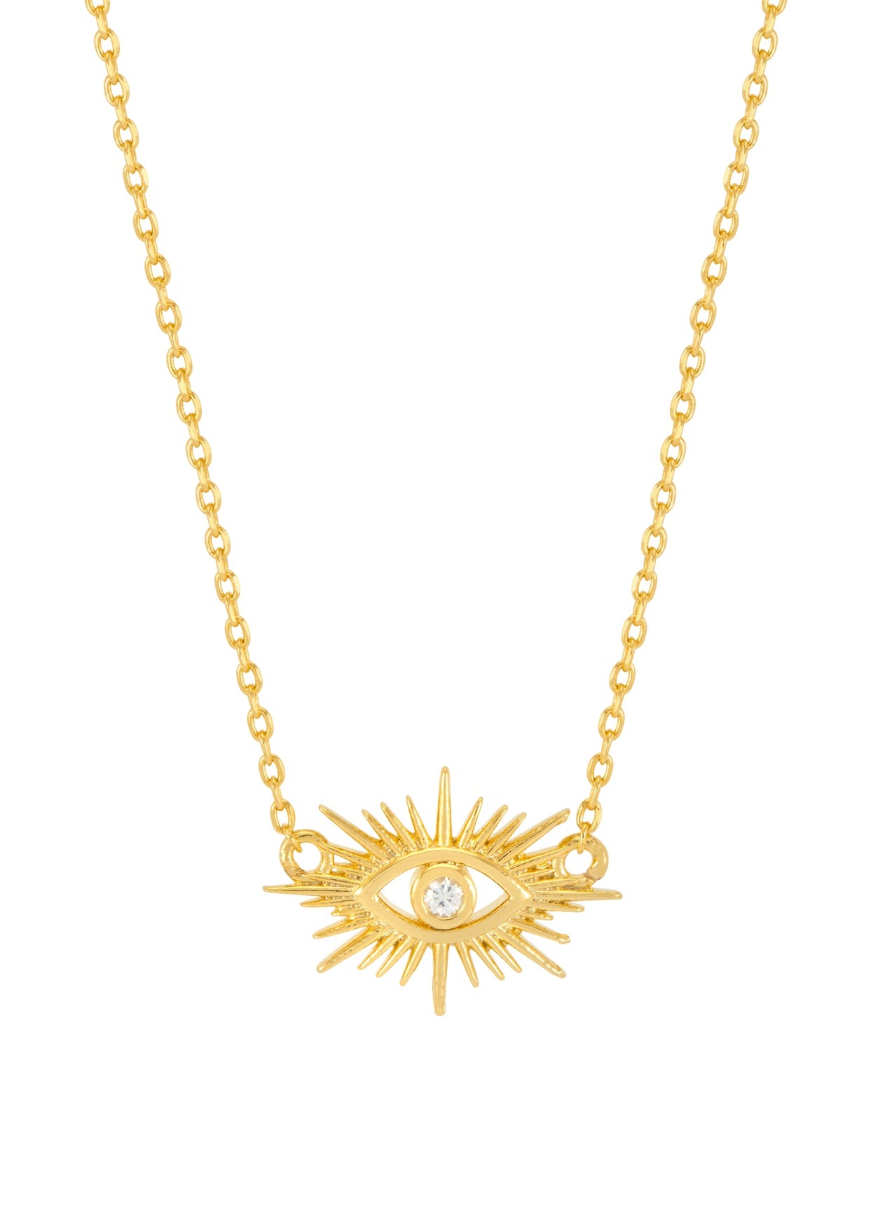 Estella Bartlett Evil Eye Burst Necklace Gold plated
