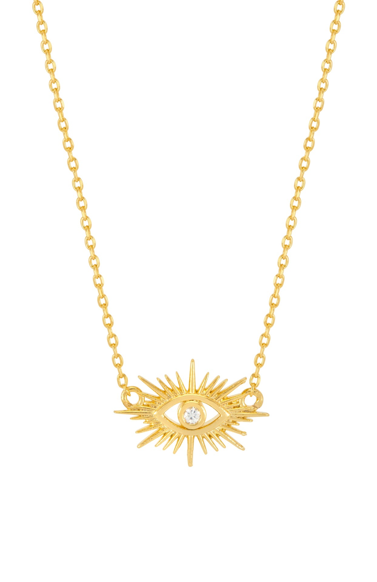 Estella Bartlett Evil Eye Burst Necklace Gold plated