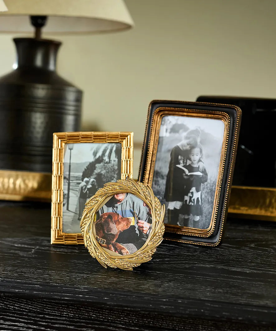Beaded Black Photo Frame