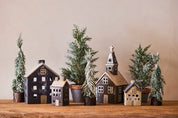 Alsace Tealight Church Olive Green